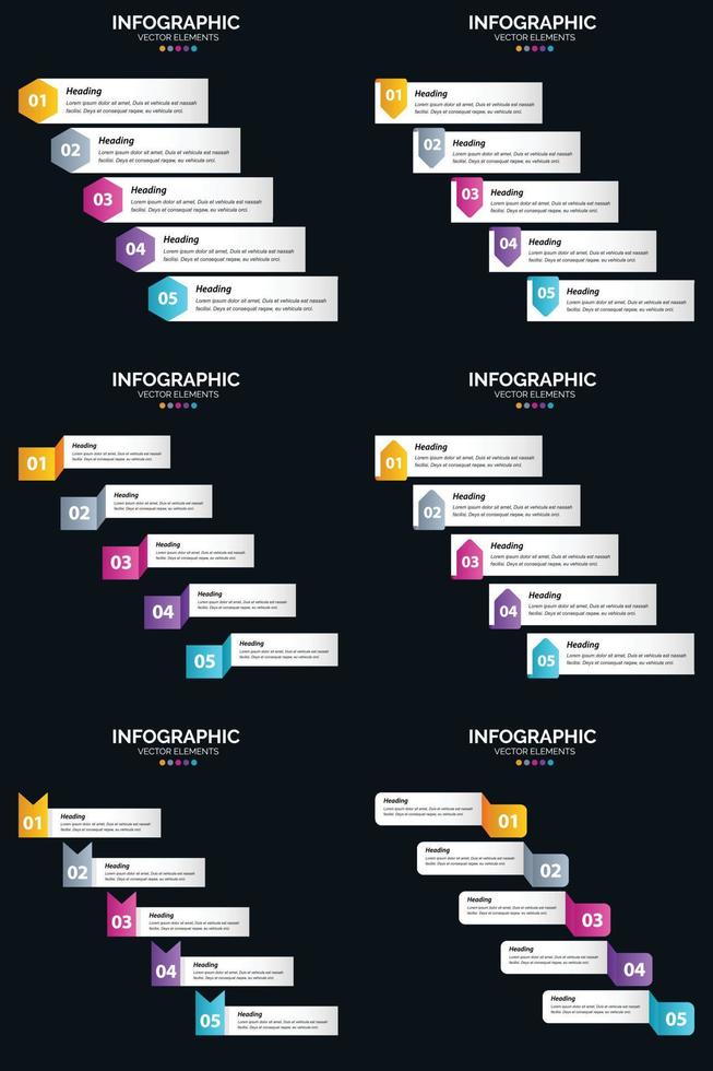 vår vektor infographics packa kommer göra din företag presentation stå ut.