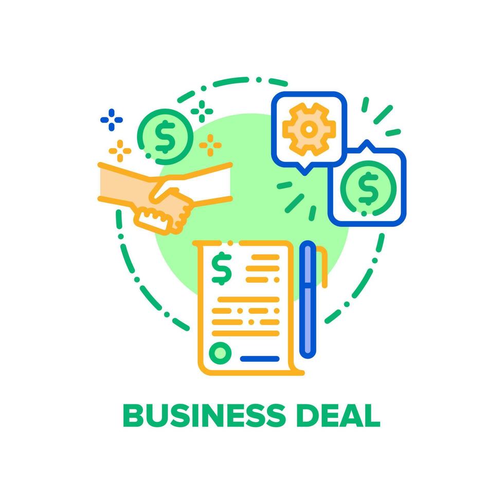 Business-Deal-Vektor-Konzept-Farbillustration vektor