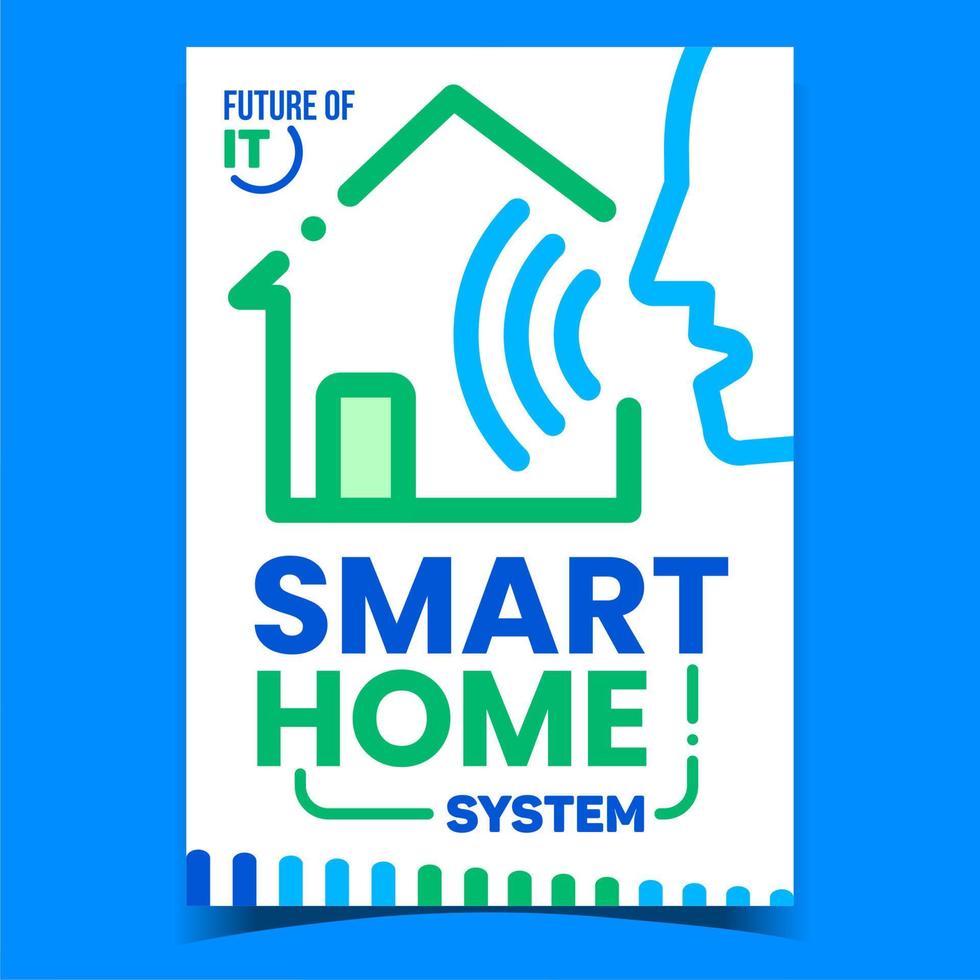 Smart-Home-System kreativer Promo-Banner-Vektor vektor