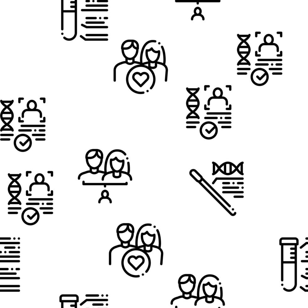 vaterschaftstest dna nahtloser mustervektor vektor