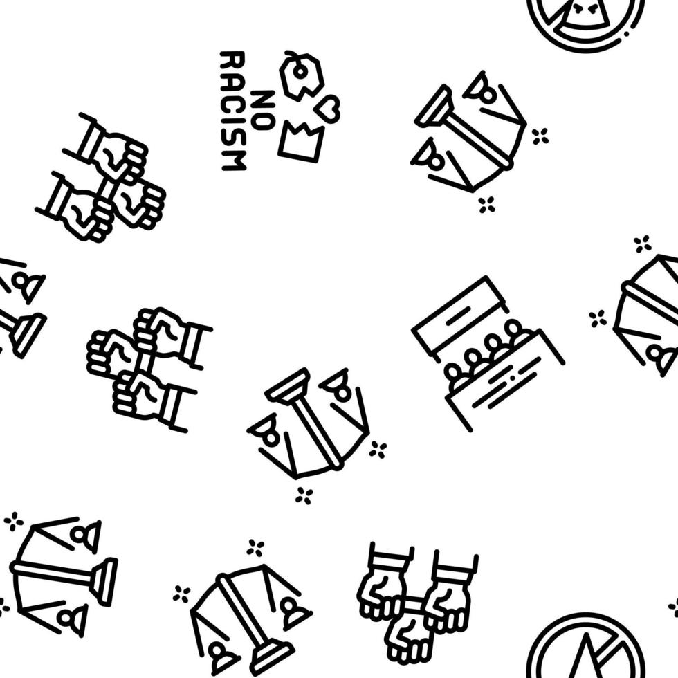 Rassismus Diskriminierung nahtloser Mustervektor vektor