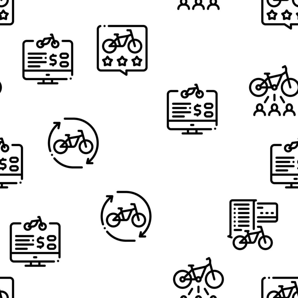 cykel delning företag sömlös mönster vektor