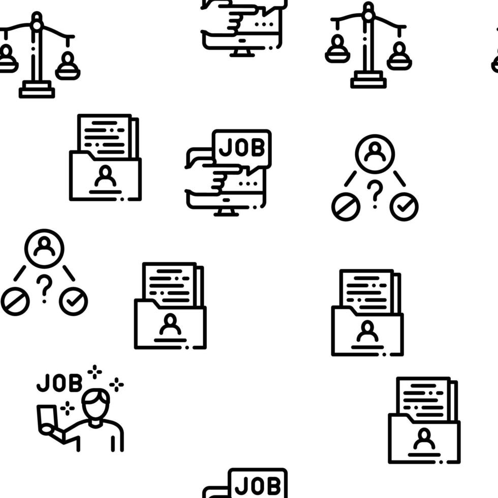rekrytering och forskning anställd sömlös mönster vektor