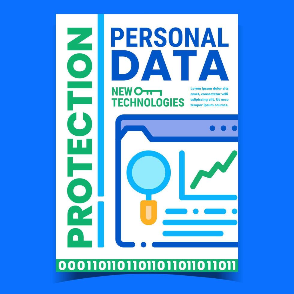 personlig data skydd befordran baner vektor