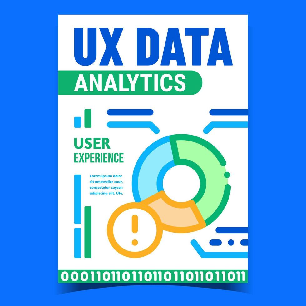 ux data analys kreativ befordran affisch vektor