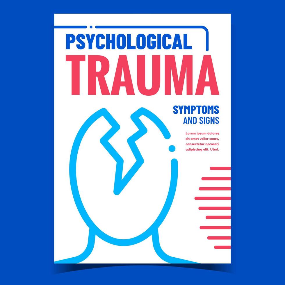 Werbebanner-Vektor für psychologisches Trauma vektor