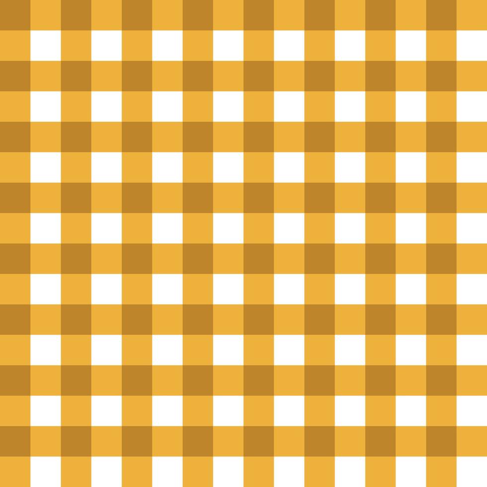 sömlös orange gingham mönster vektor