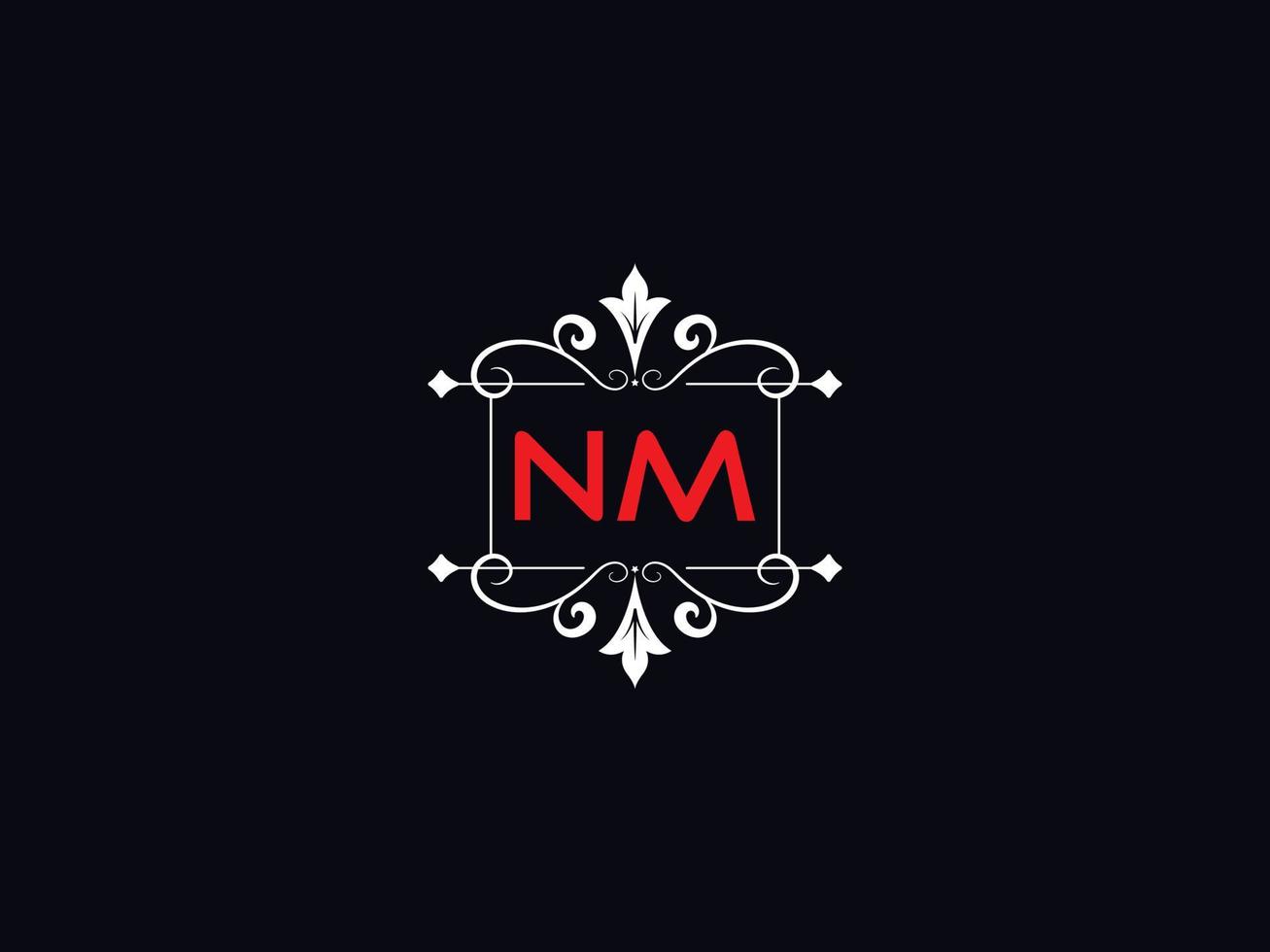 minimalistisk nm logotyp bild, kreativ nm lyx brev logotyp vektor