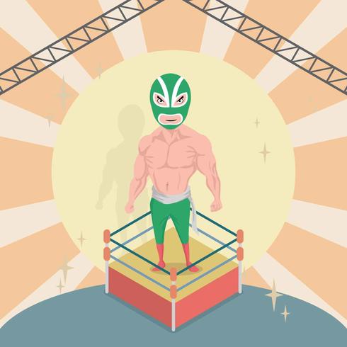 Kostenlose mexikanische Wrestler Illustration vektor