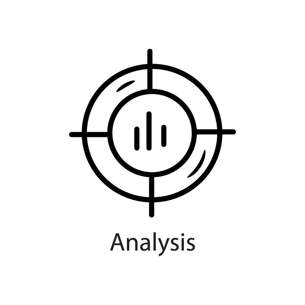 Analyse-Umriss-Icon-Design-Illustration. Datensymbol auf weißem Hintergrund eps 10-Datei vektor