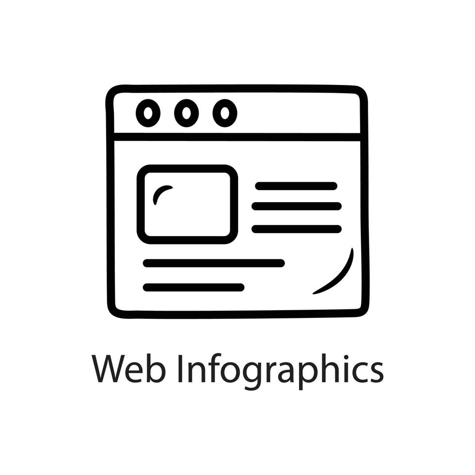 Web-Infografiken skizzieren Icon-Design-Illustration. Datensymbol auf weißem Hintergrund eps 10-Datei vektor