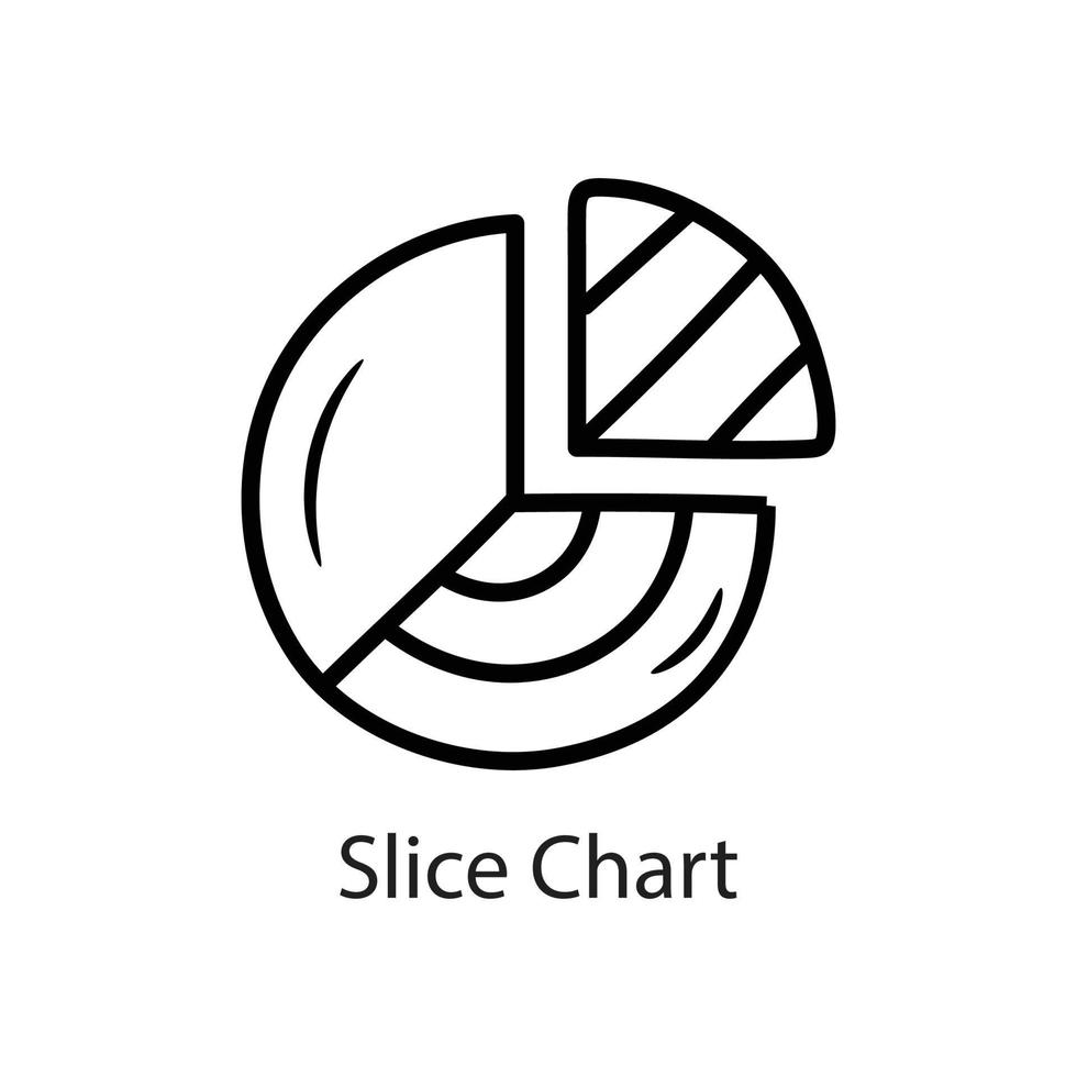 skiva Diagram översikt ikon design illustration. data symbol på vit bakgrund eps 10 fil vektor