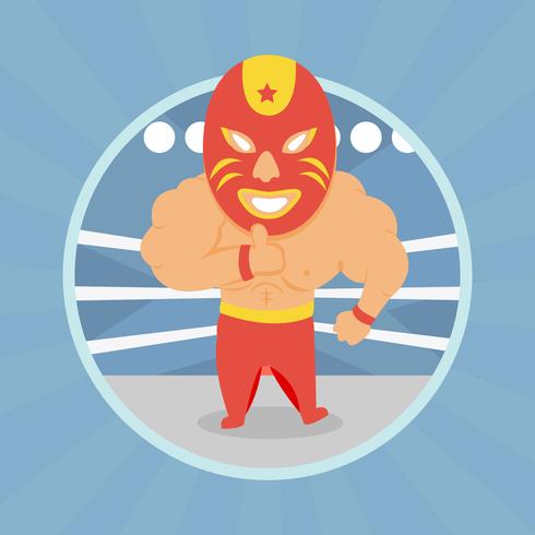 Mexican Wrestler Illustration vektor