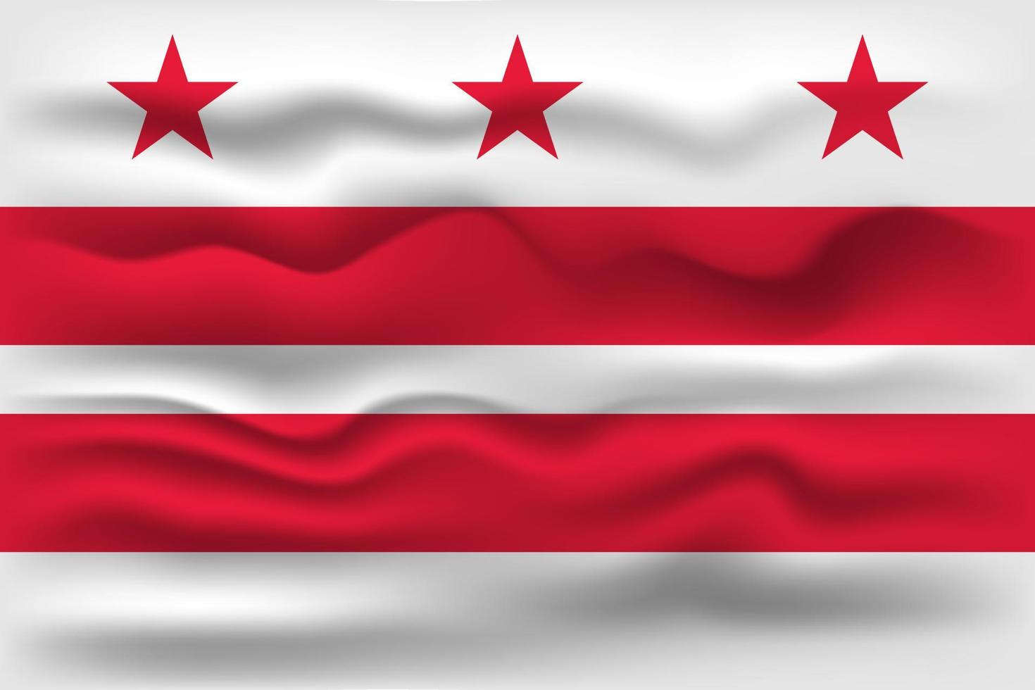 schwenkende Flagge des District of Columbia State. Vektor-Illustration. vektor