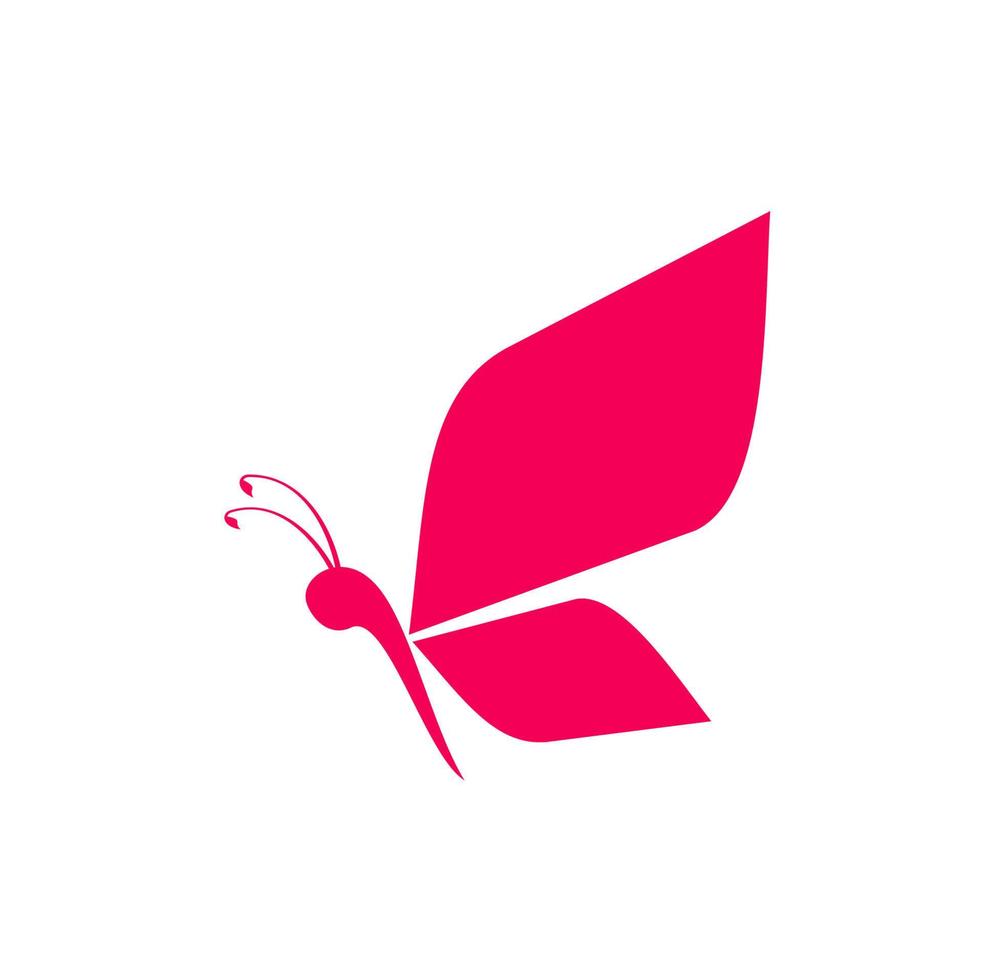 fjäril logo design vektor