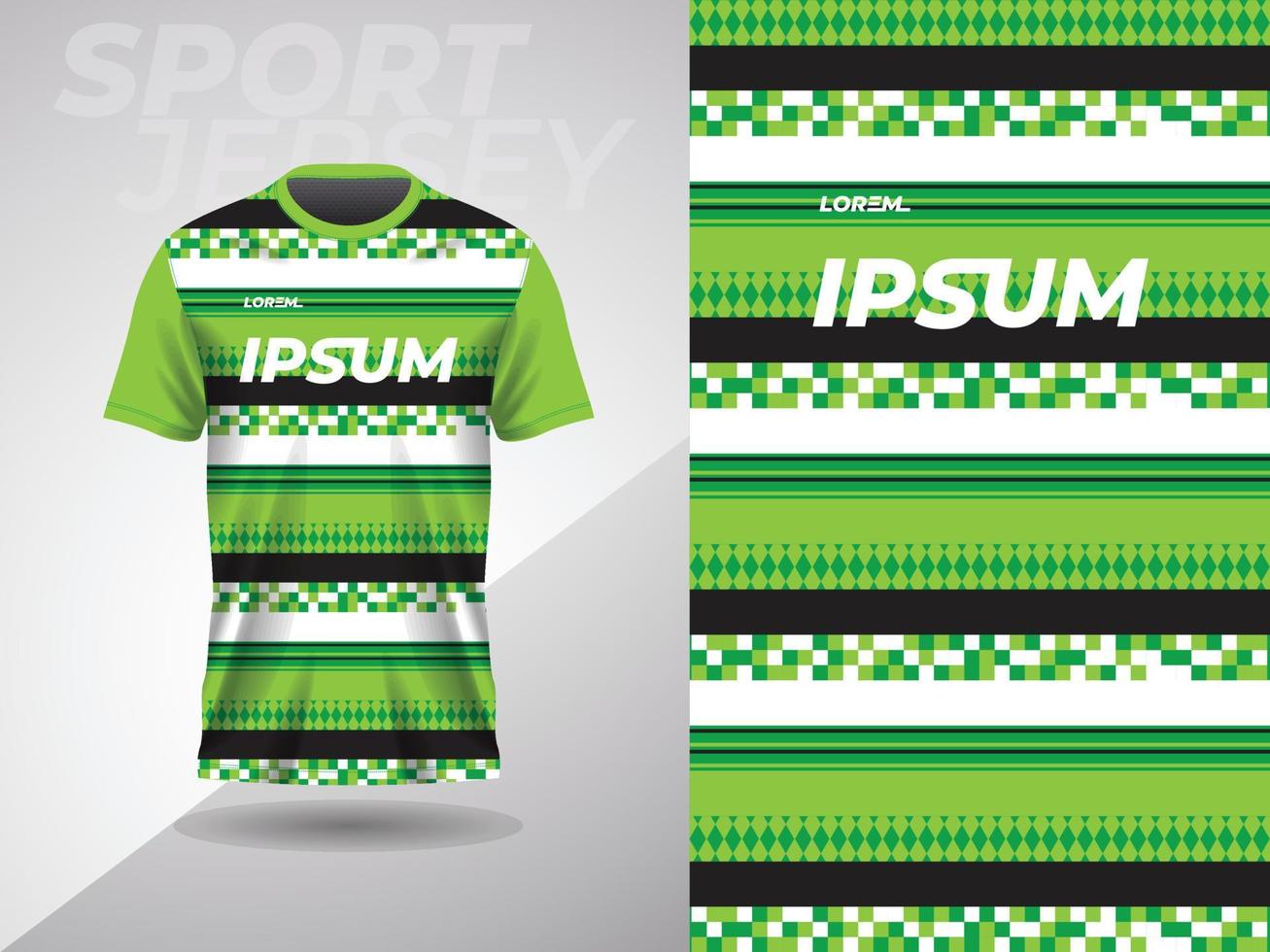 grön abstrakt tshirt sporter jersey design för fotboll fotboll tävlings gaming cross cykling löpning vektor