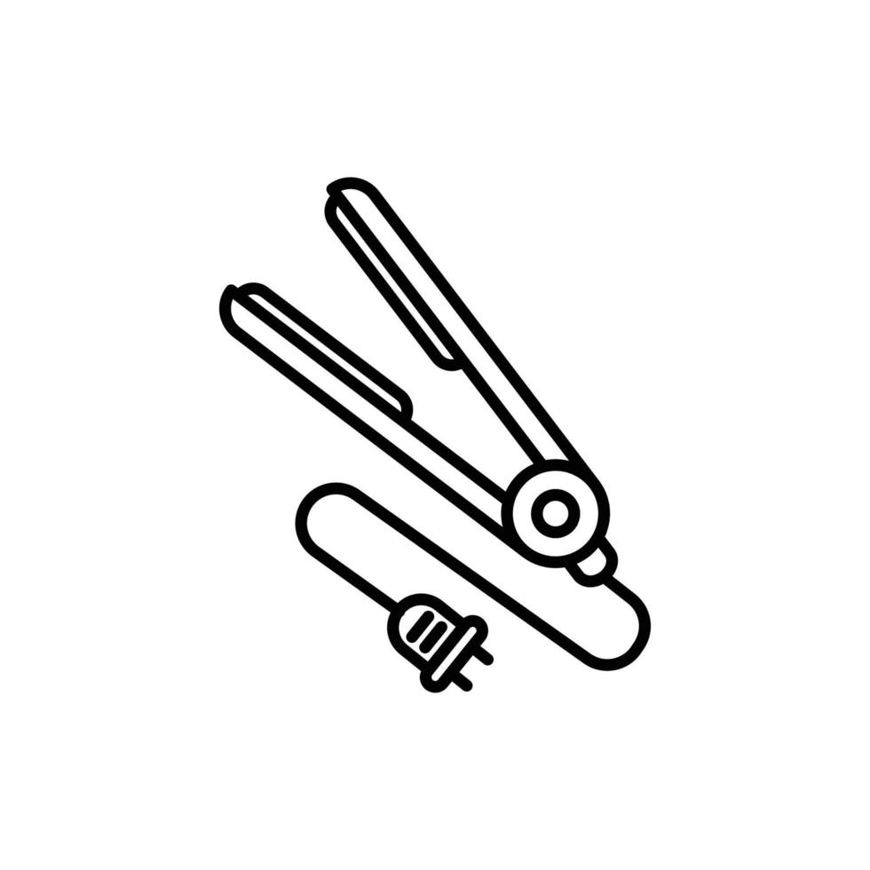Haarklammer-Symbol. Gliederungssymbol vektor