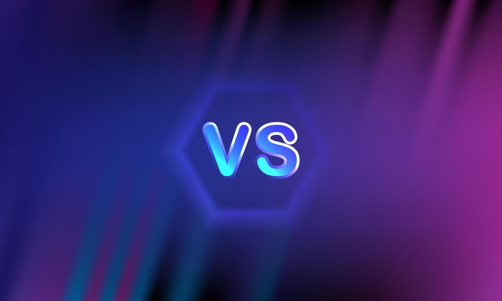 moderner luxus versus hintergrund mit glühgradienteneffekten. abstraktes Gaming-Hintergrunddesign mit Versus-Logo für E-Sport und Kampfwettbewerb. Battle vs. Match-Spielkonzept. Vektor-Illustration. vektor