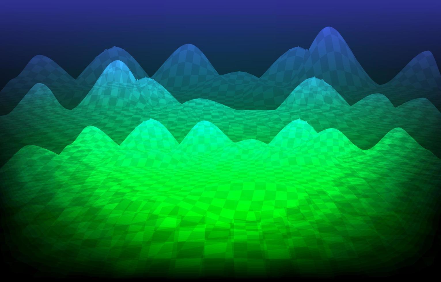 abstrakt digital trådmodell landskap bakgrund. cyberrymden polygonal rutnät teknologi trådmodell vektor illustration. topografisk Karta, cyberrymden, bergen bakgrund för presentationer.