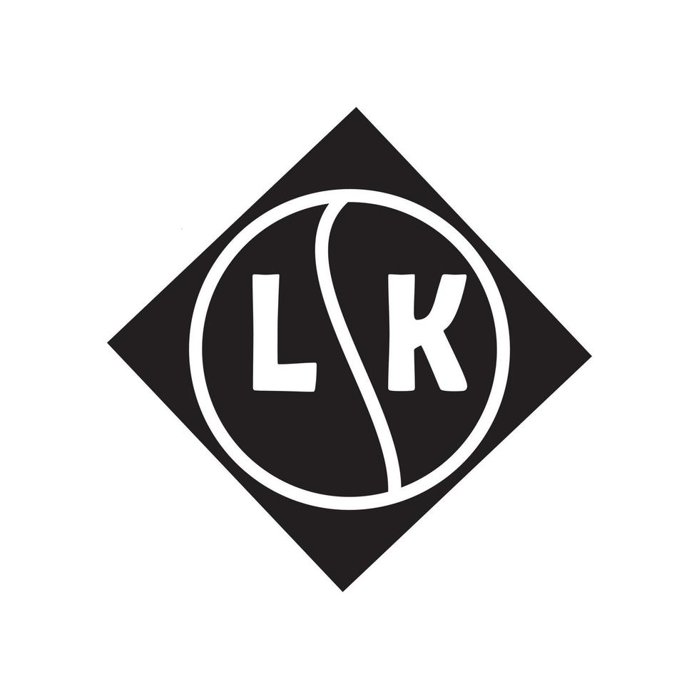 lk-Buchstaben-Logo-Design. lk kreatives lk-Buchstaben-Logo-Design mit Anfangsbuchstaben. lk kreative Initialen schreiben Logo-Konzept. vektor
