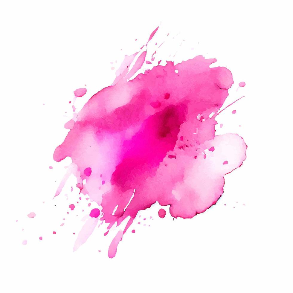 rosa aquarellfarbe spritzen isoliert vektor