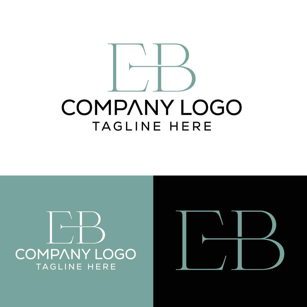 anfangsbuchstabe eb logo design monogramm kreative moderne zeichen symbol symbol vektor