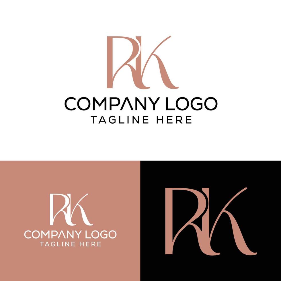 första brev rk logotyp design monogram kreativ modern tecken symbol ikon vektor