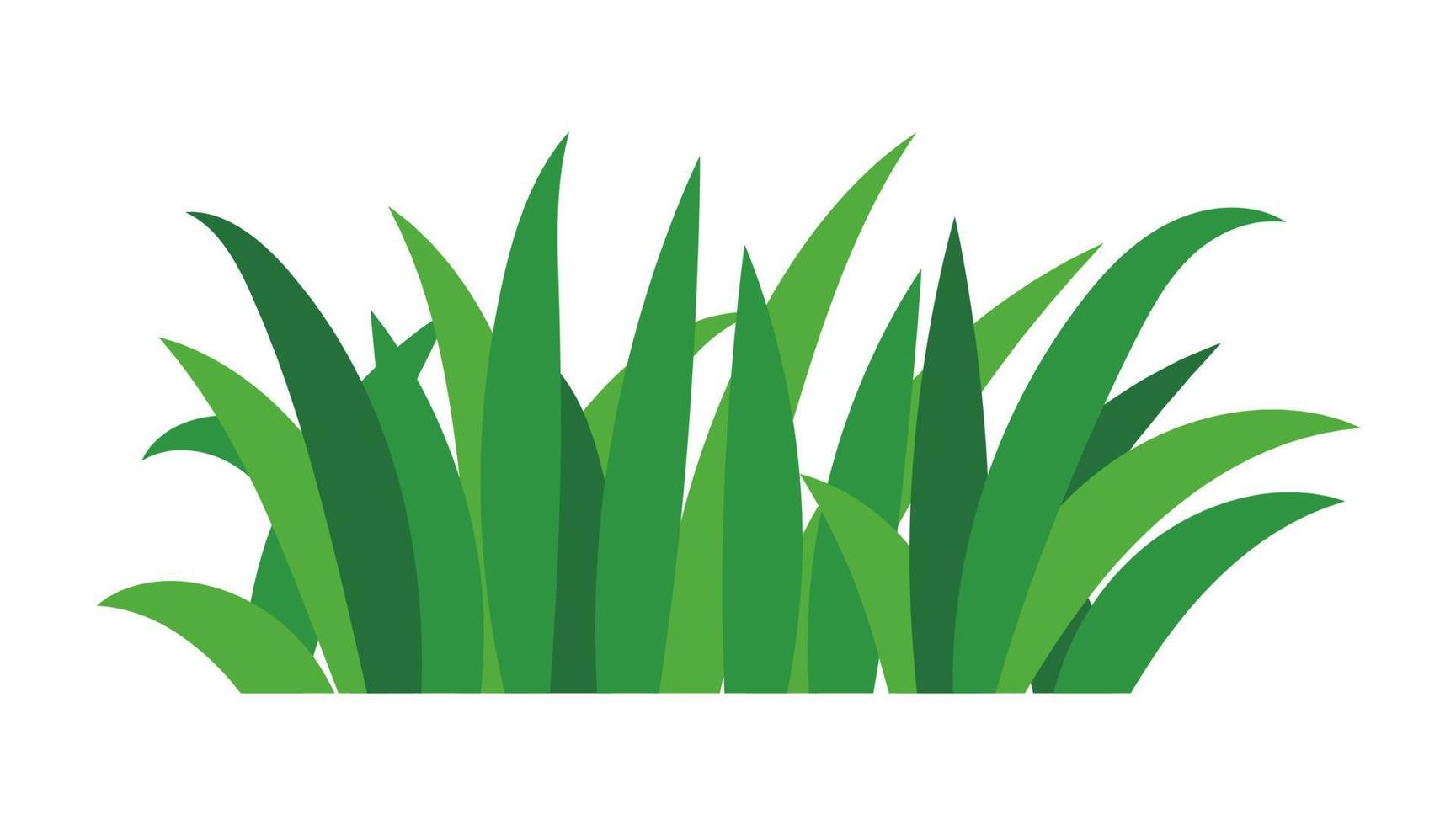 naturlig grön gräs buskar dekorera miljö- ekologi tecknad serie scen vektor