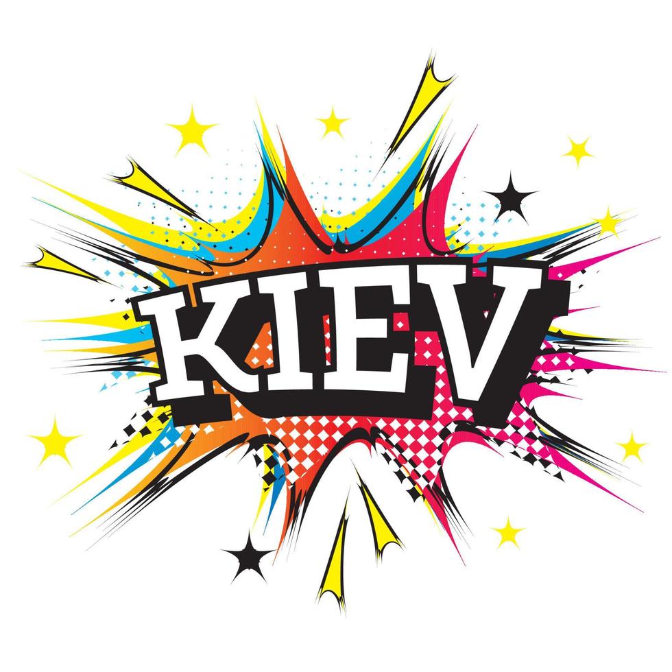 kiew-ukraine-comic-text im pop-art-stil. vektor
