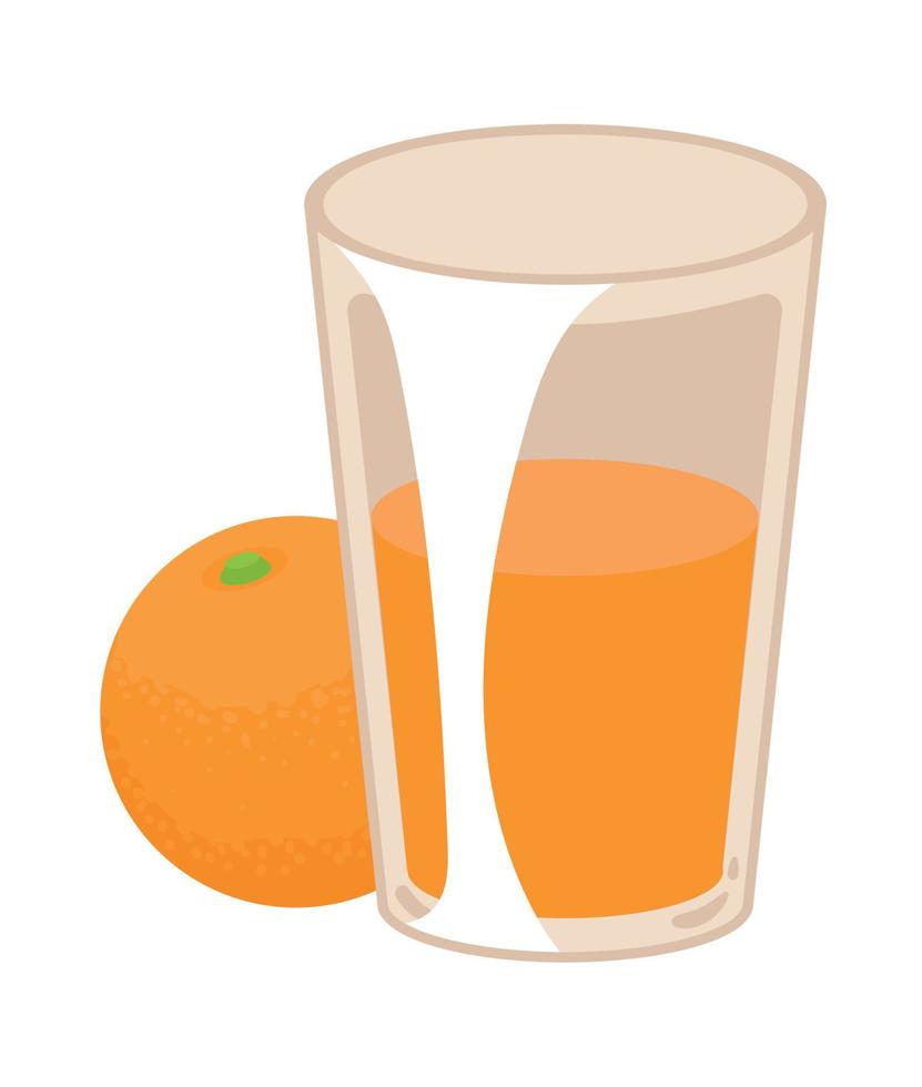 färsk orange juice frukt vektor