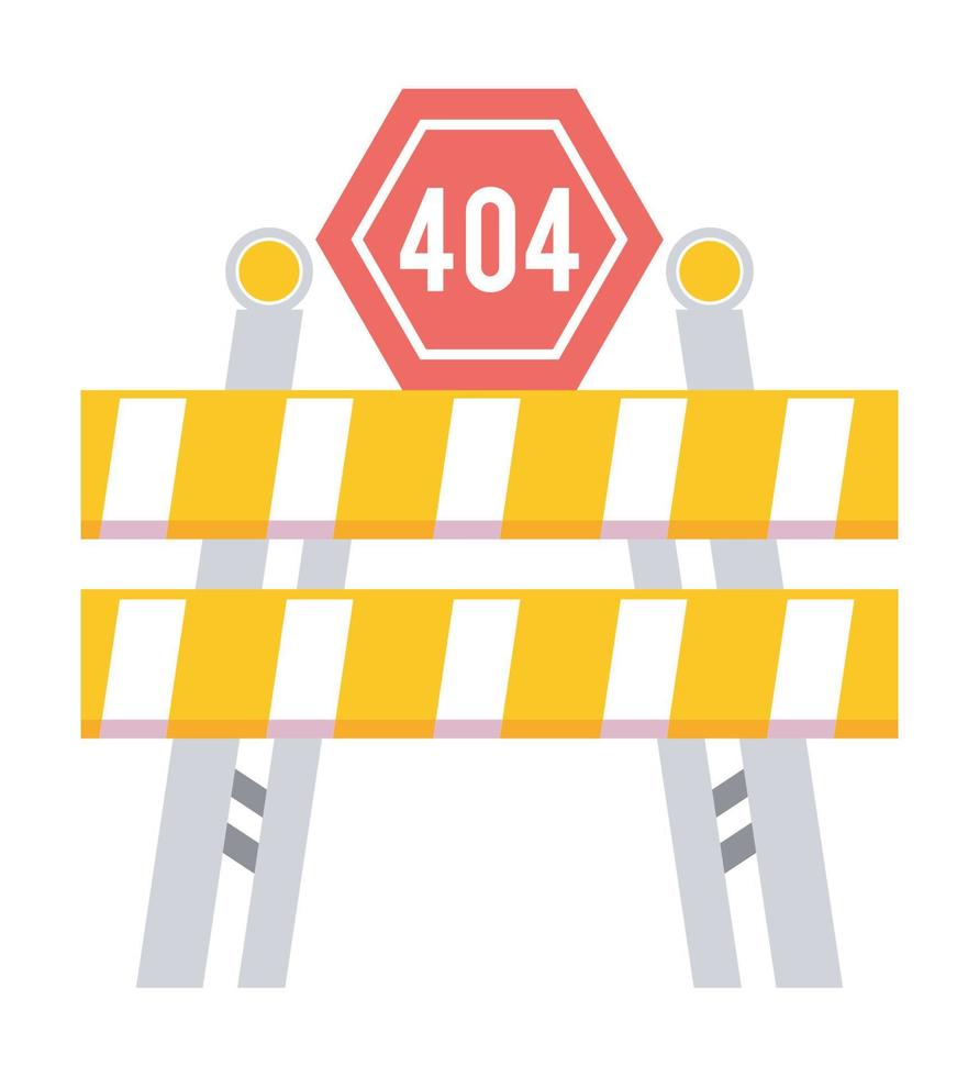 404-Fehler im Zaun vektor