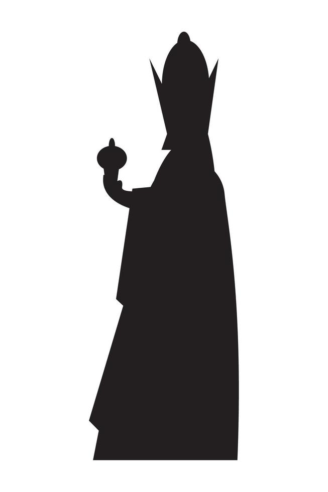 caspar weise mannsilhouette vektor