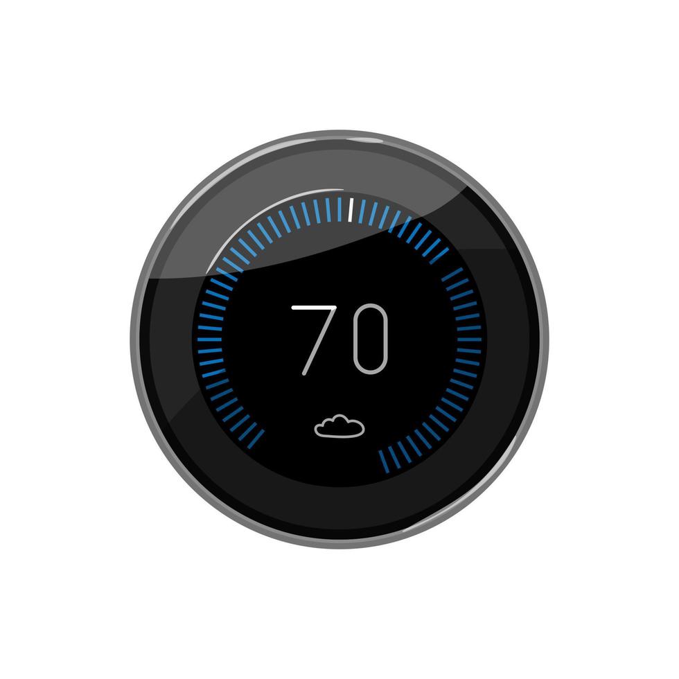 termometer smart termostat tecknad serie vektor illustration