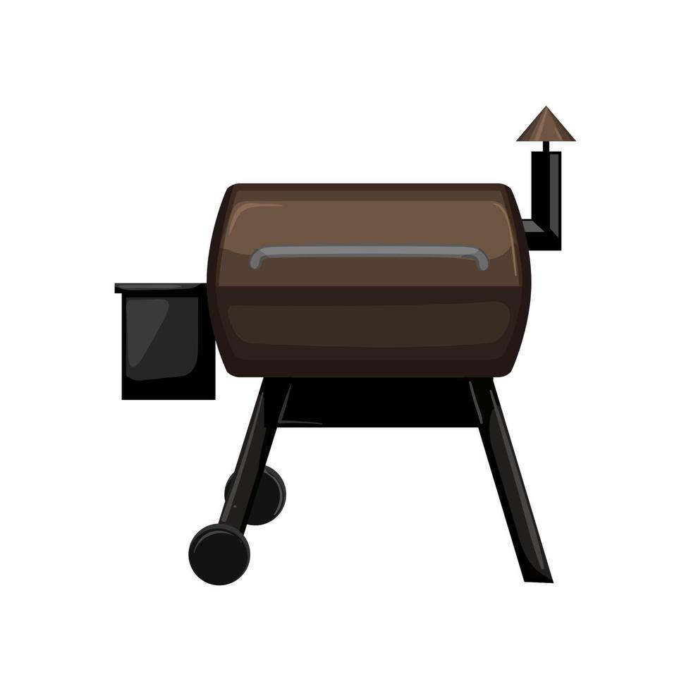 grillning rökare bbq tecknad serie vektor illustration