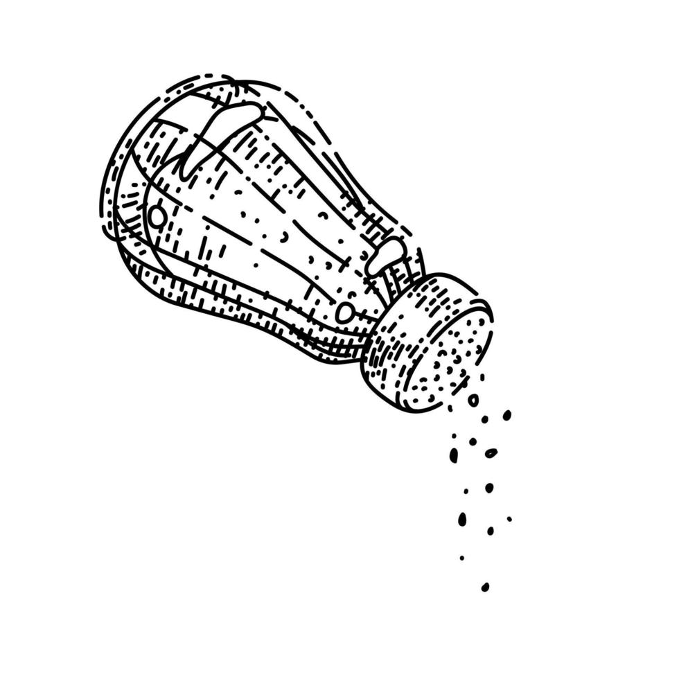 traditionelle salzstreuer skizze handgezeichneter vektor