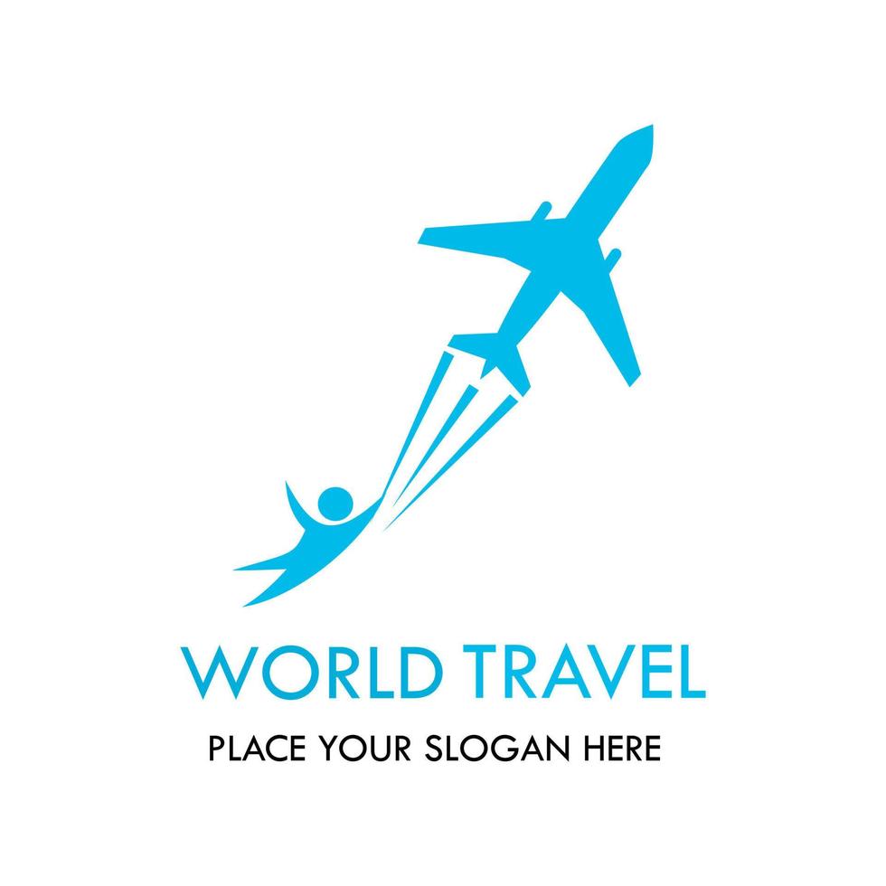 Reisewelt-Logo-Vorlagenillustration. geeignet für Marken, Netzwerk, Agenturreisen, App, Mobile etc vektor