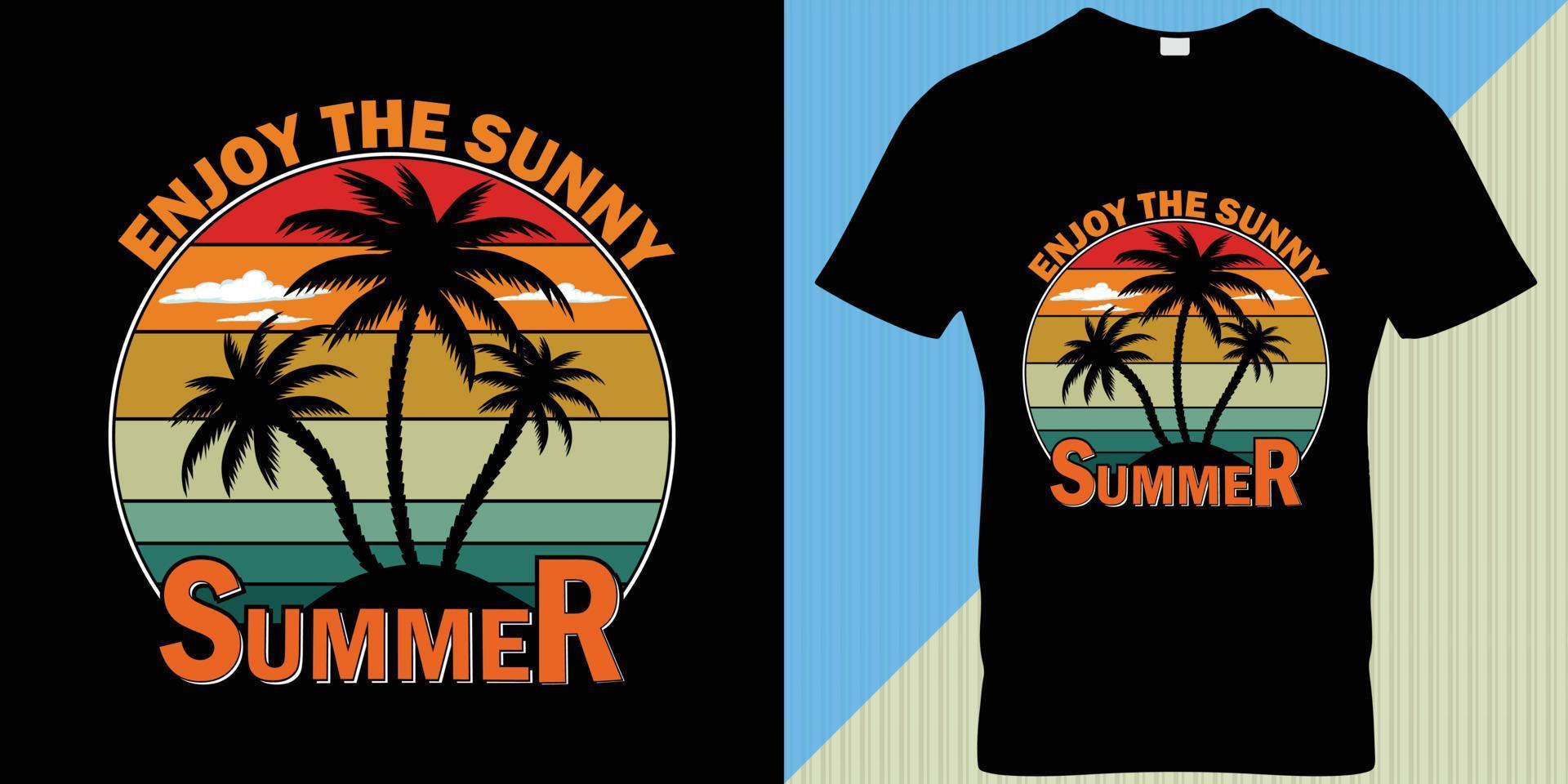 sommar säsong t-shirt design. vektor