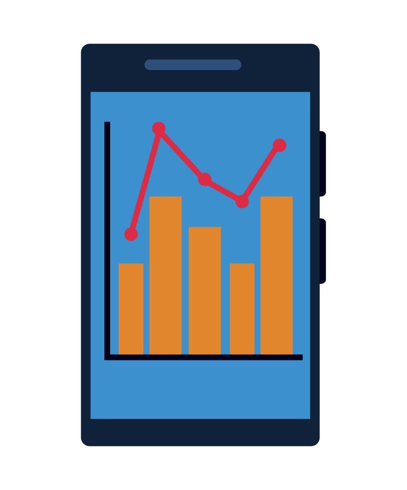 Statistikleisten im Smartphone vektor