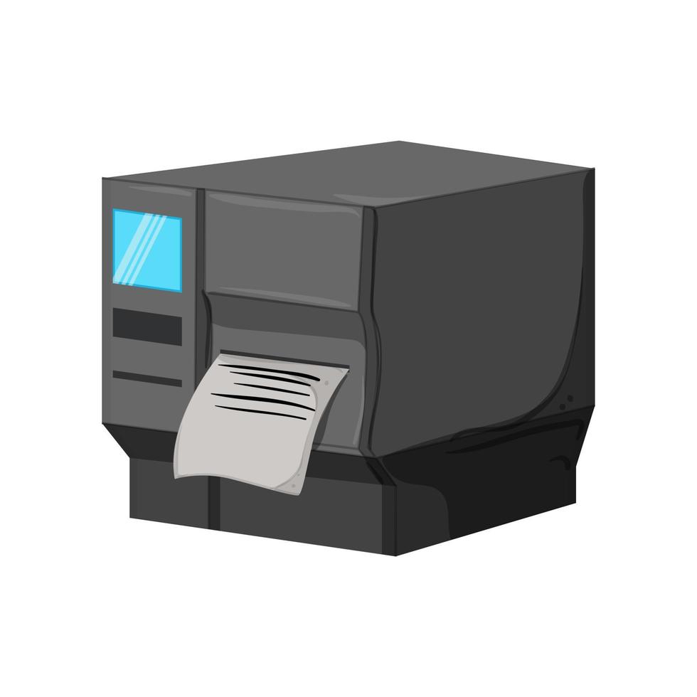 Scanner-Drucker-Papier-Cartoon-Vektor-Illustration vektor