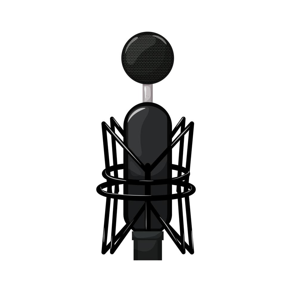 Karaoke-Mikrofon-Mikrofon-Musik-Cartoon-Vektorillustration vektor