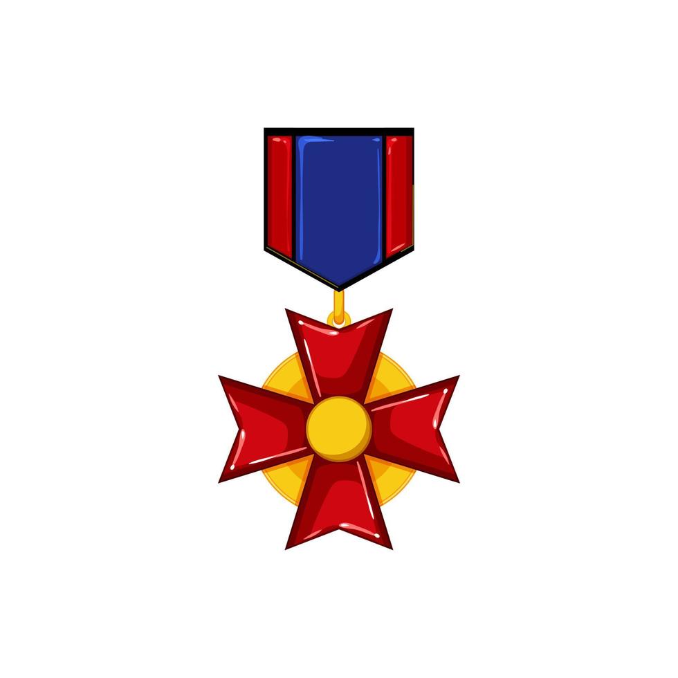 krig militär medalj tecknad serie vektor illustration