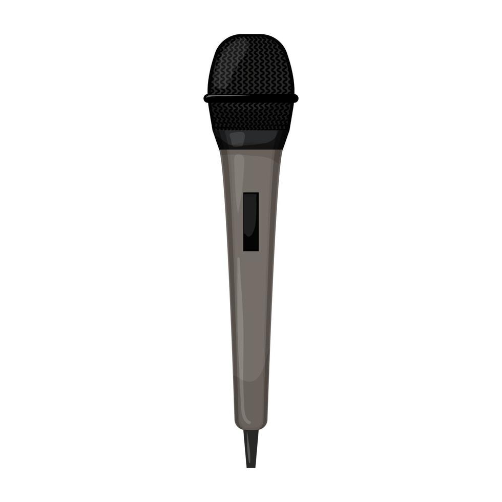 stimme mic mikrofon musik cartoon vektor illustration