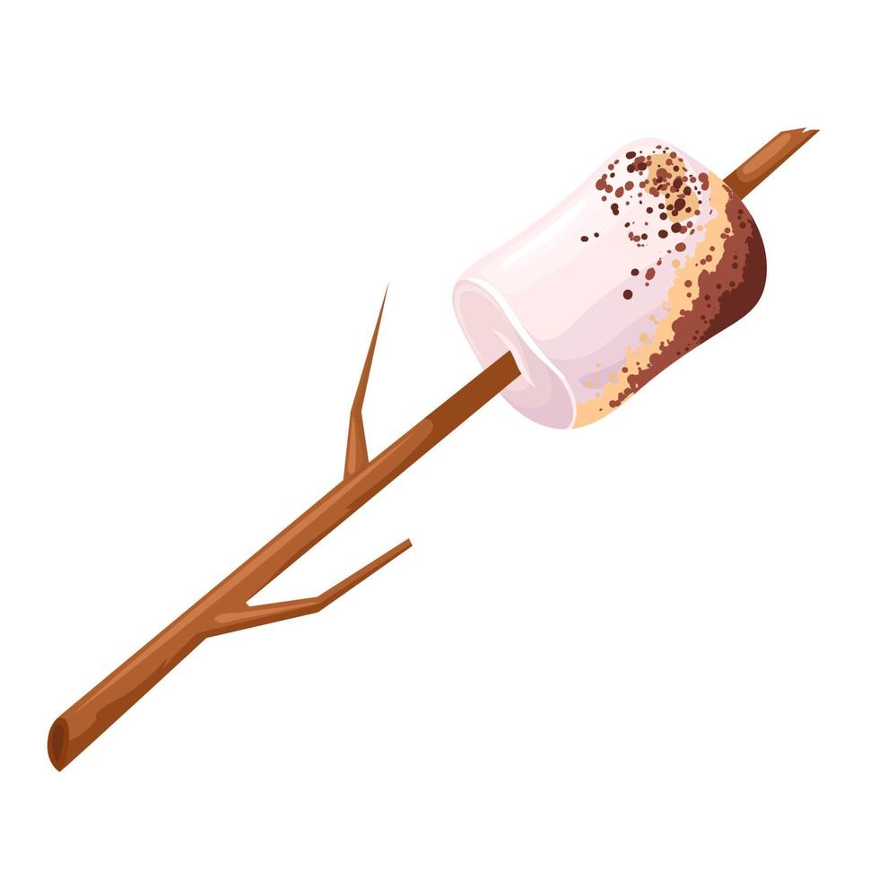 Marshmallow-Stick Cartoon-Vektor-Illustration vektor