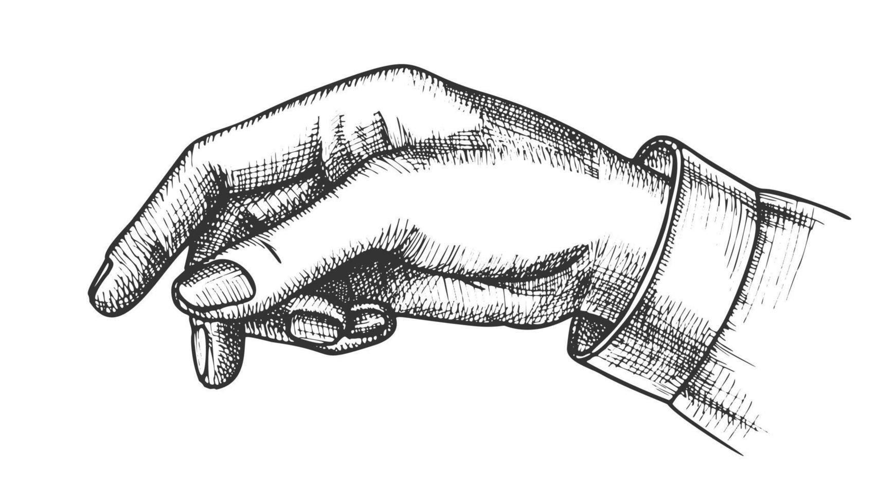 kvinna hand pekare finger som visar gest vektor