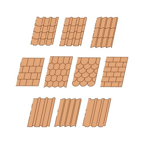 Kostenlose Dachziegel Sammlung Vektor