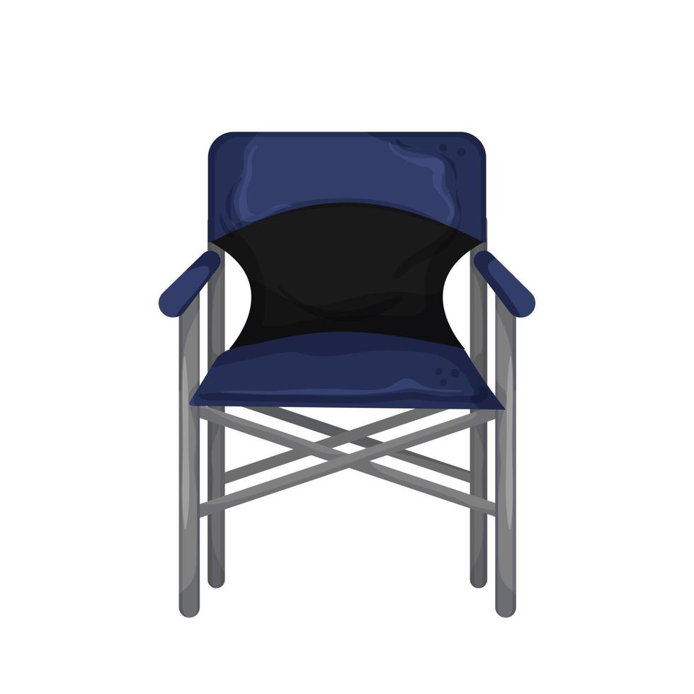 fåtölj hopfällbar stol tecknad serie vektor illustration