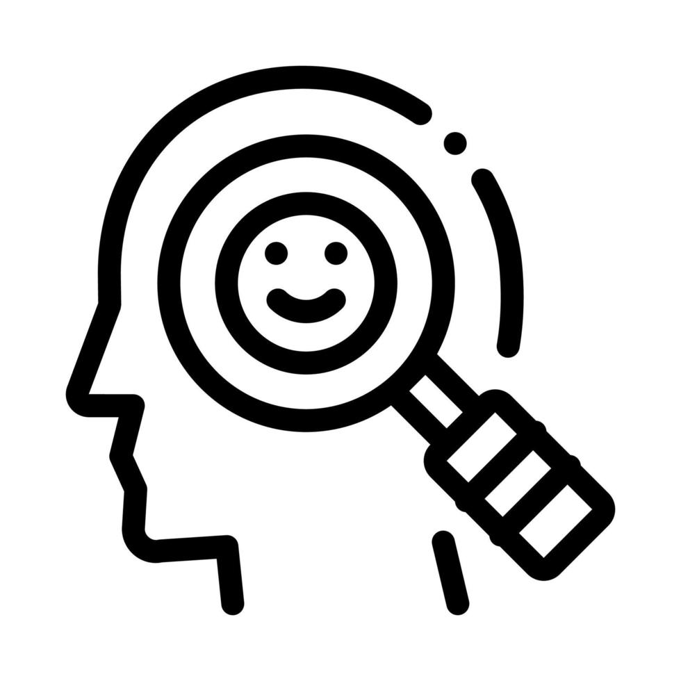 optimistische Denkweise Biohacking Icon Vector Illustration