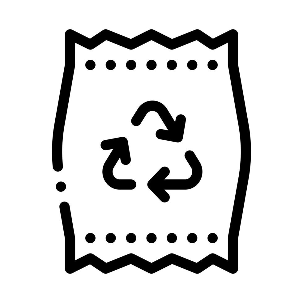 Plastikpaketbeutel mit Recycling-Markierungsvektorsymbol vektor