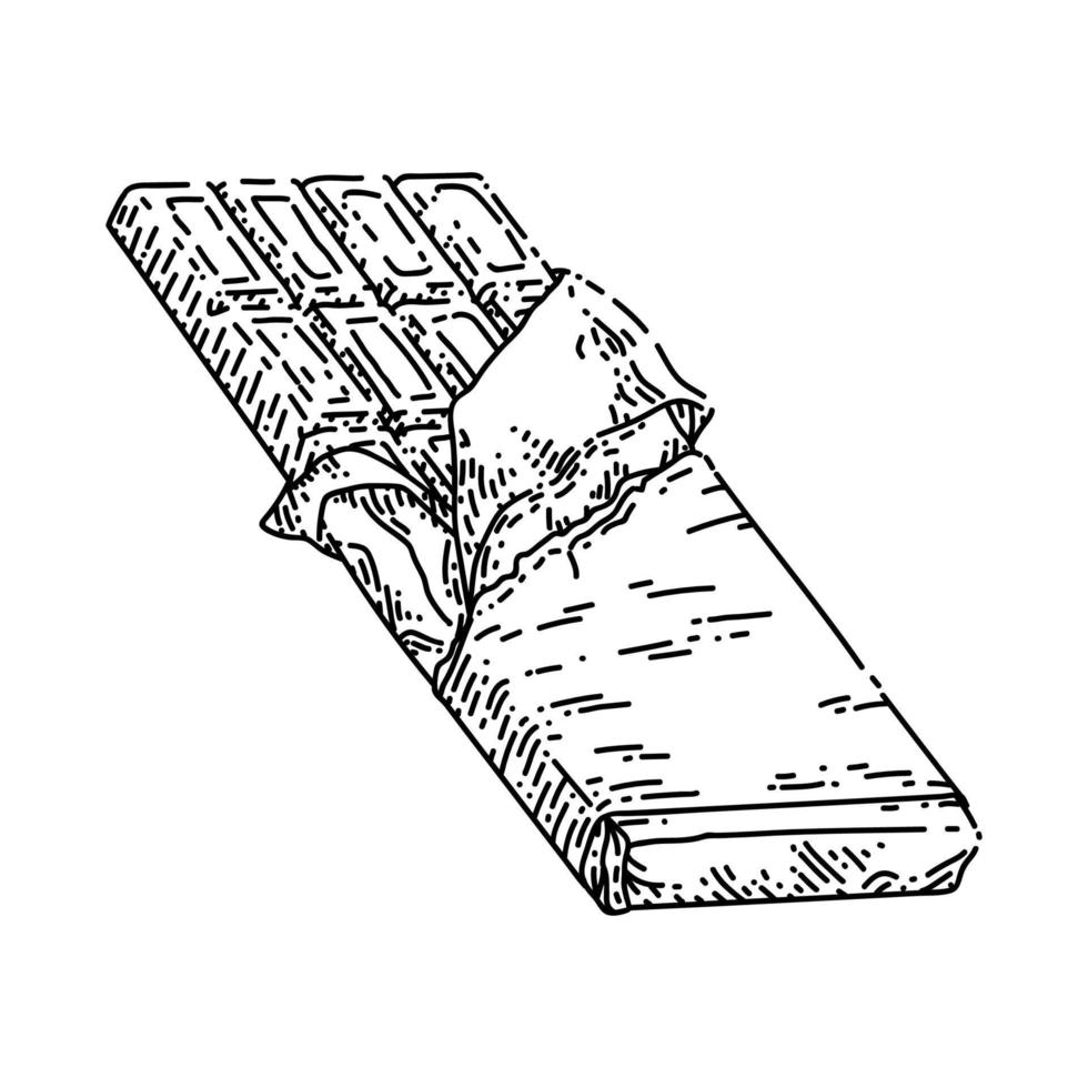Schokoriegel Skizze handgezeichneter Vektor