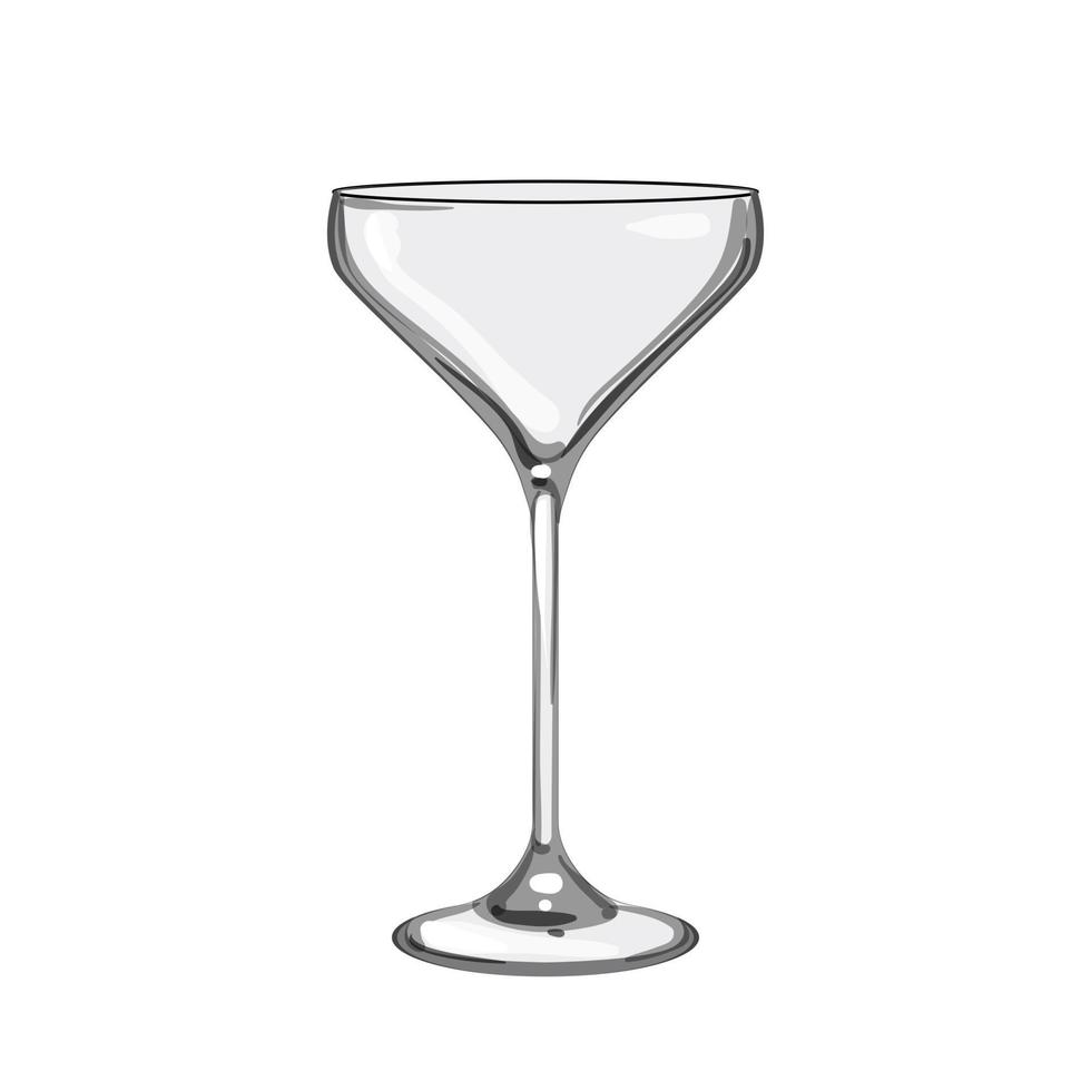 meny cocktail glasögon tecknad serie vektor illustration